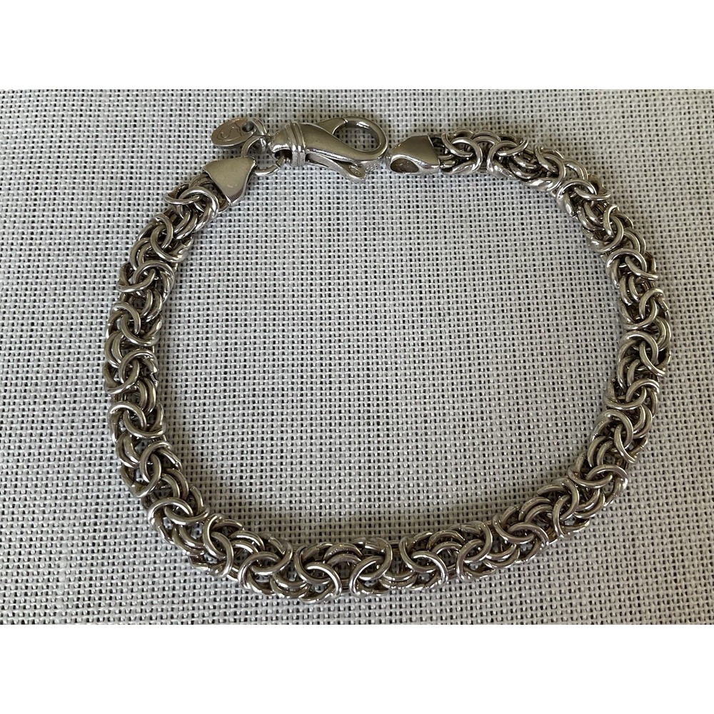 925 Italy Sterling Silver Byzantine Bracelet Vintage ESTATE Jewelry - Picture 6 of 6